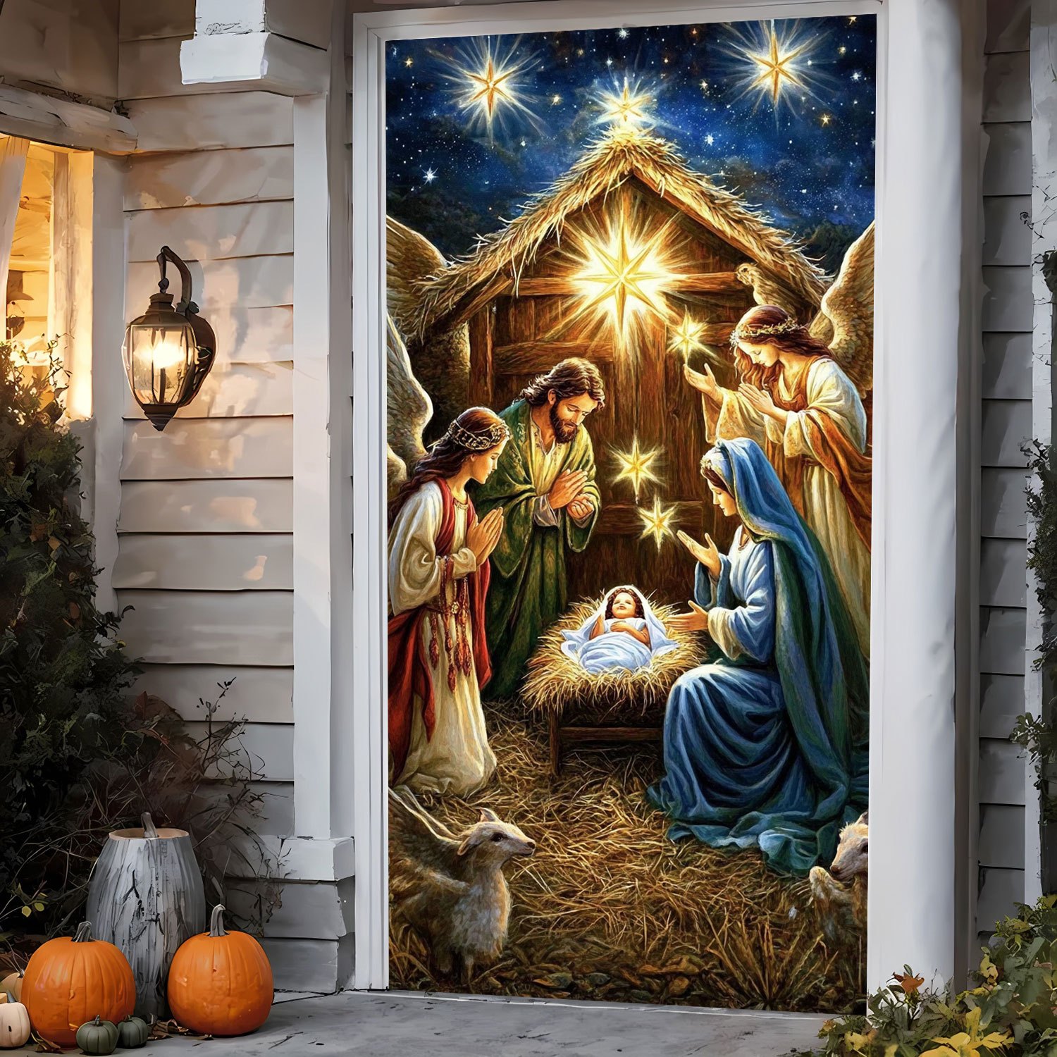 2D flat retro Nativity scene d – Home Decor Event Bewertung und Preis