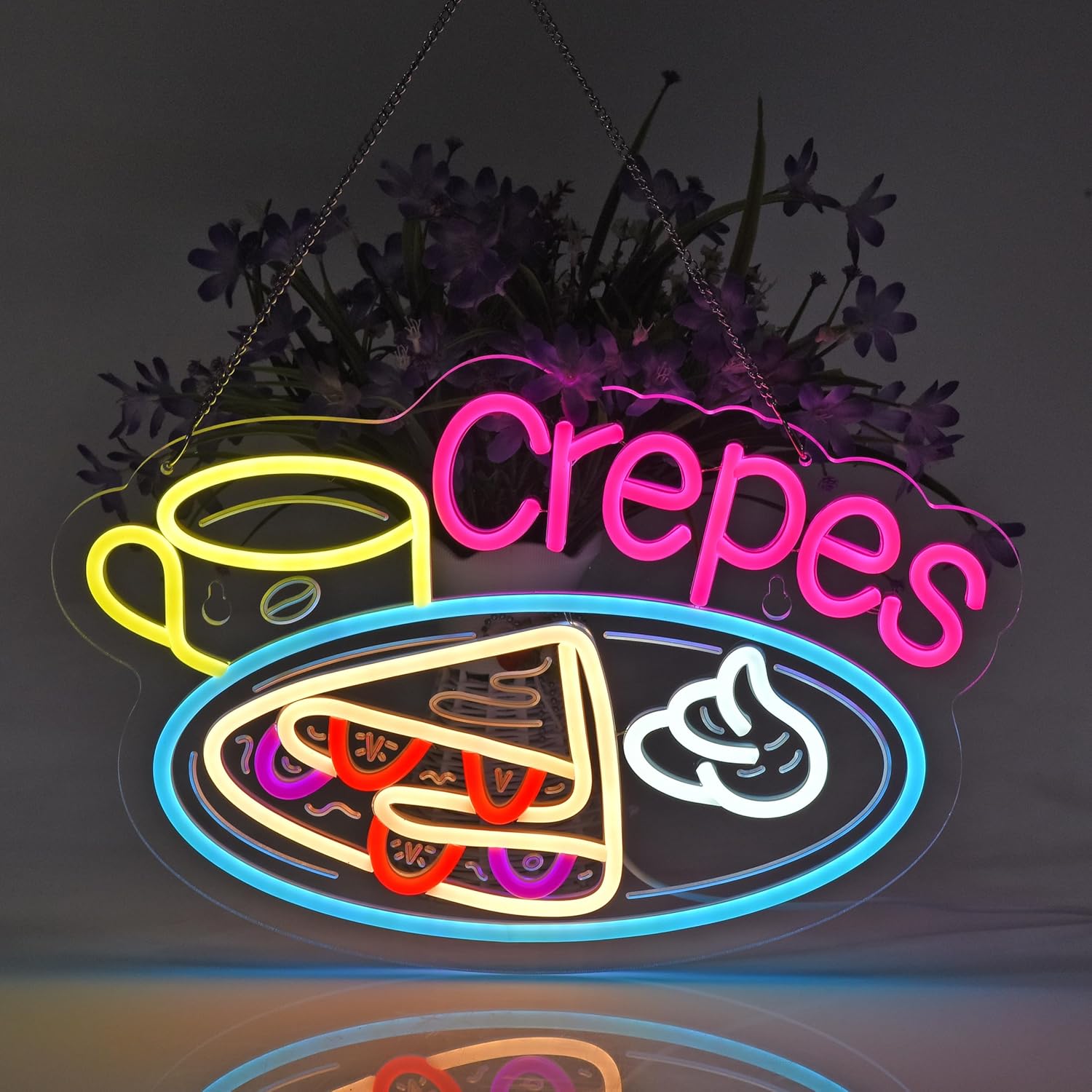 Crepes Neon Sign USB Powered L – Home Decor Nearby Bewertung und Preis