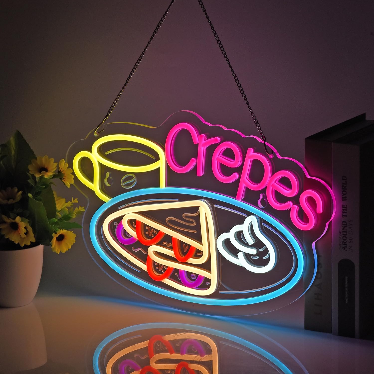 Crepes Neon Sign USB Powered L – Home Decor Nearby Bewertung und Preis