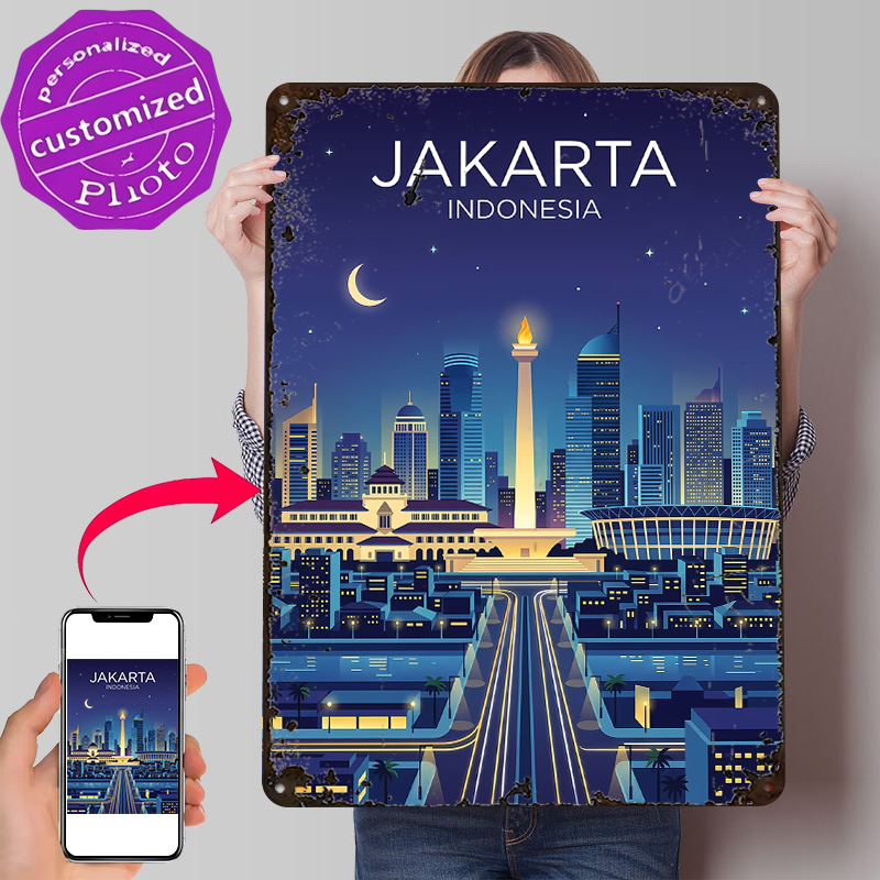 Jakarta Cityscape At Night Met – Home Decor Jakarta Bewertung und Preis