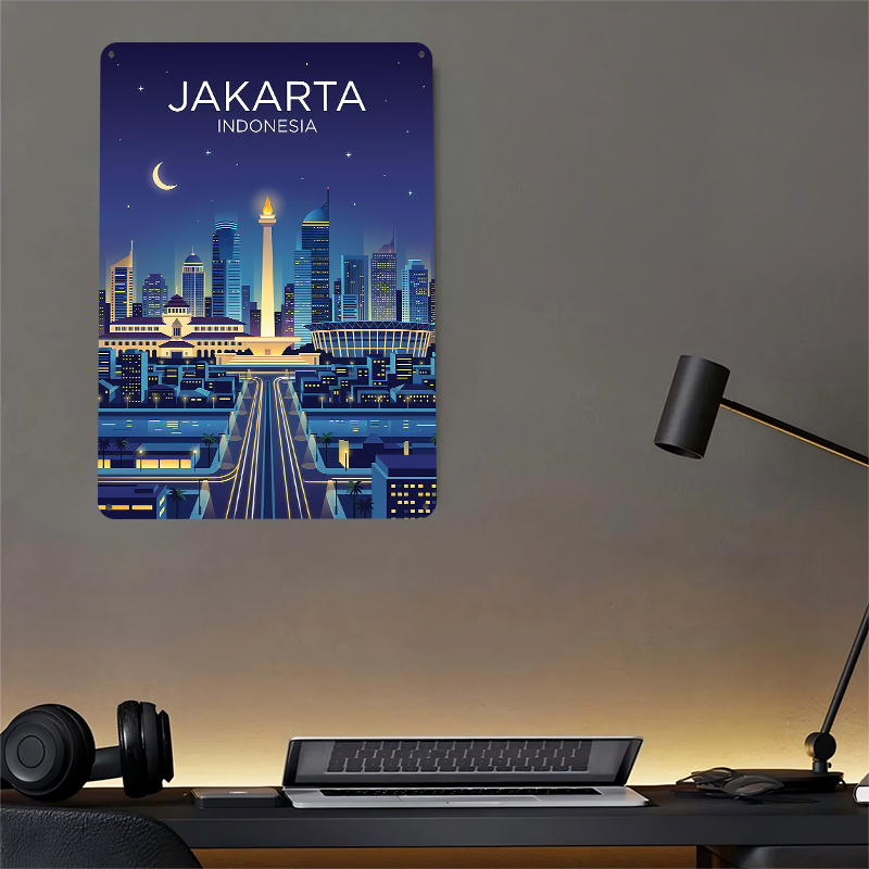 Jakarta Cityscape At Night Met – Home Decor Jakarta Bewertung und Preis