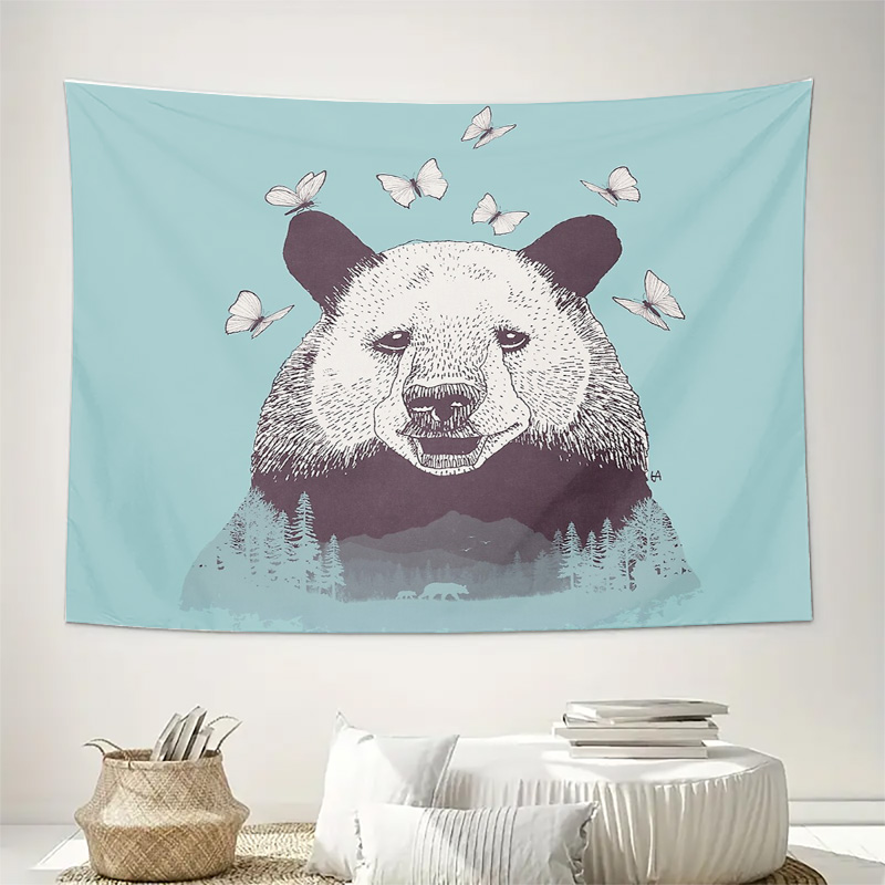 Nature Bear Tapestry Forest Mo – Home Decor Hippie Bewertung und Preis