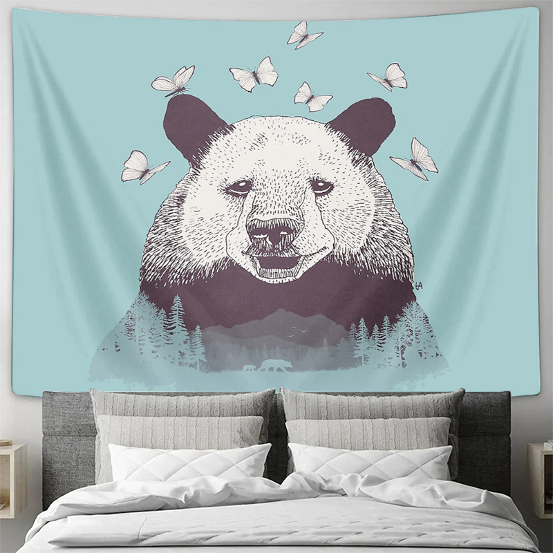 Nature Bear Tapestry Forest Mo – Home Decor Hippie Bewertung und Preis