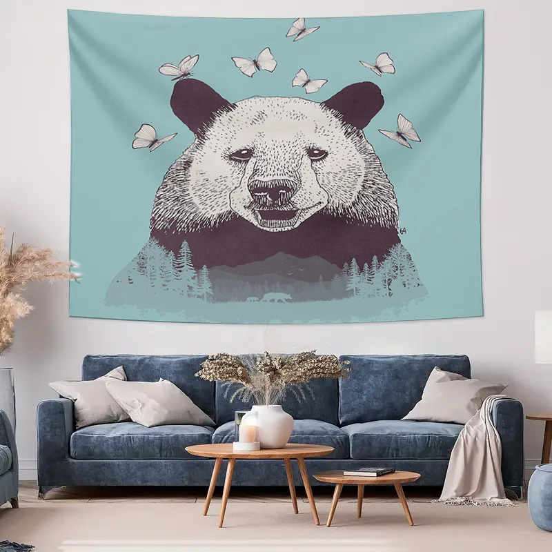 Nature Bear Tapestry Forest Mo – Home Decor Hippie Bewertung und Preis