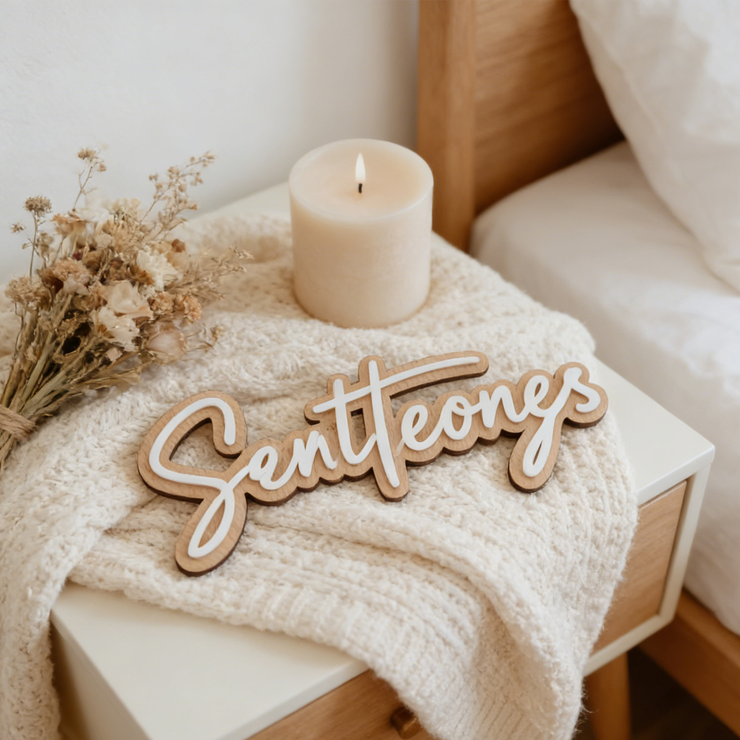 1Pc Custom Name Cute White Woo – Home Decor Diy Bewertung und Preis