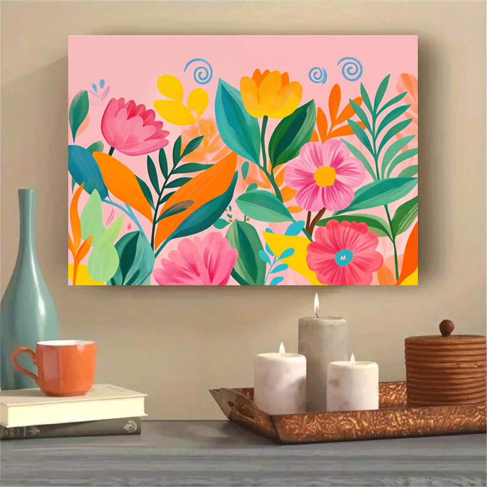 1PC-Canvas poster Unframed  Fl – Home Decor Yellow Bewertung und Preis