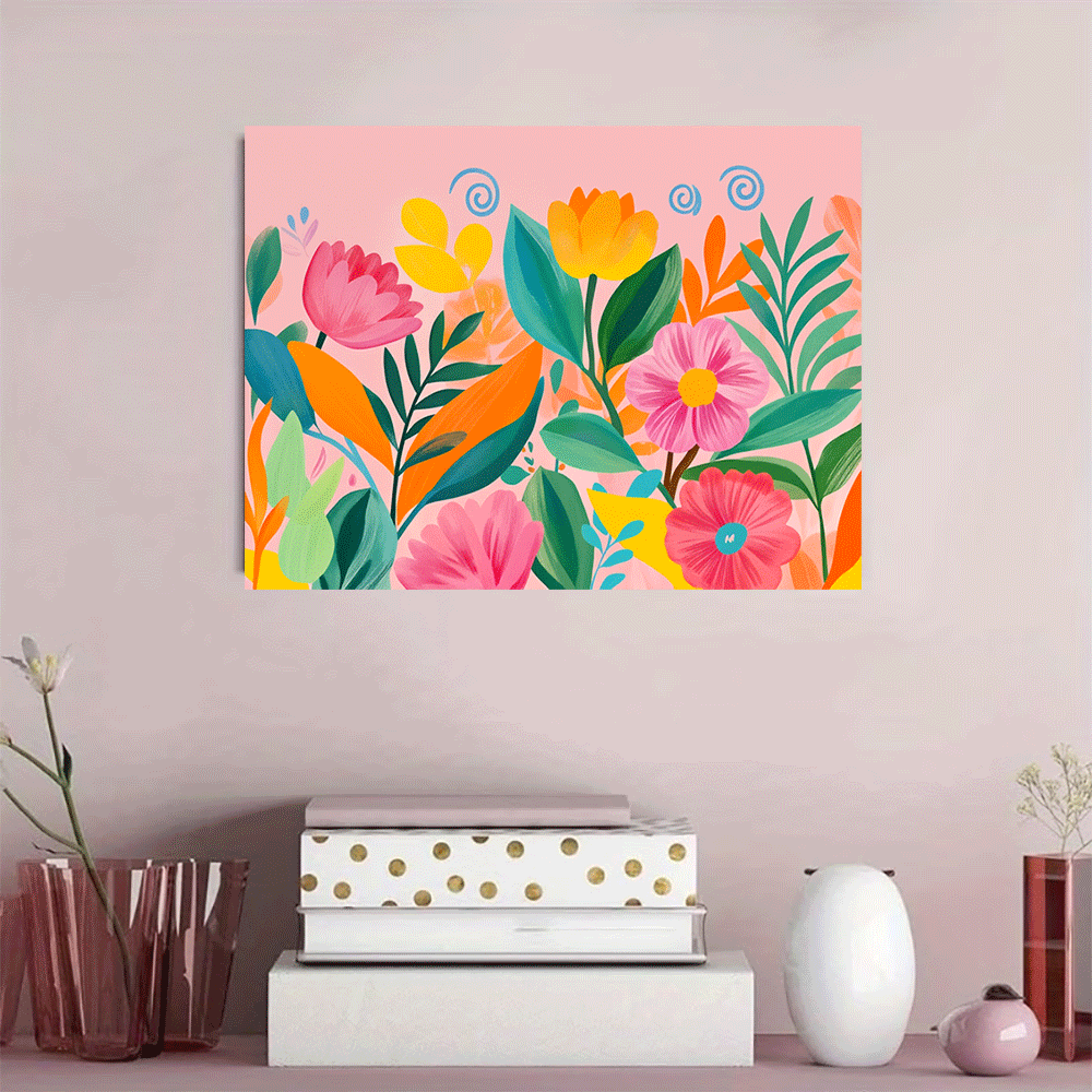 1PC-Canvas poster Unframed  Fl – Home Decor Yellow Bewertung und Preis
