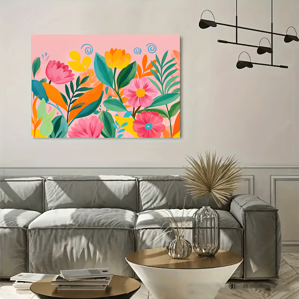 1PC-Canvas poster Unframed  Fl – Home Decor Yellow Bewertung und Preis
