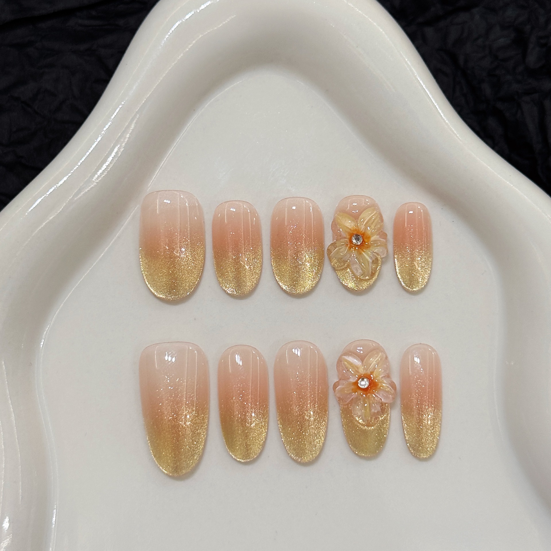 10pcs Handmade Press on Nails  – Home Decor Yellow Bewertung und Preis