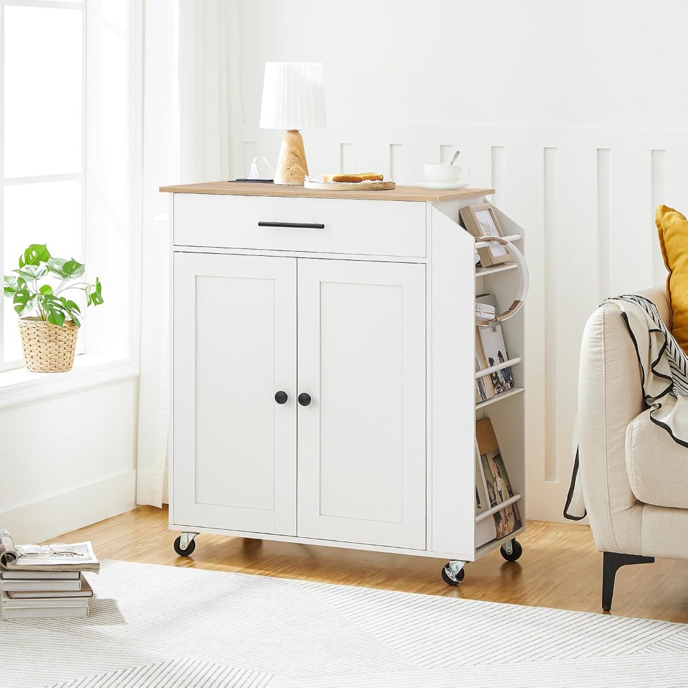 HOOBRO Kitchen Island with Pow – Home Decor On Wheels Bewertung und Preis