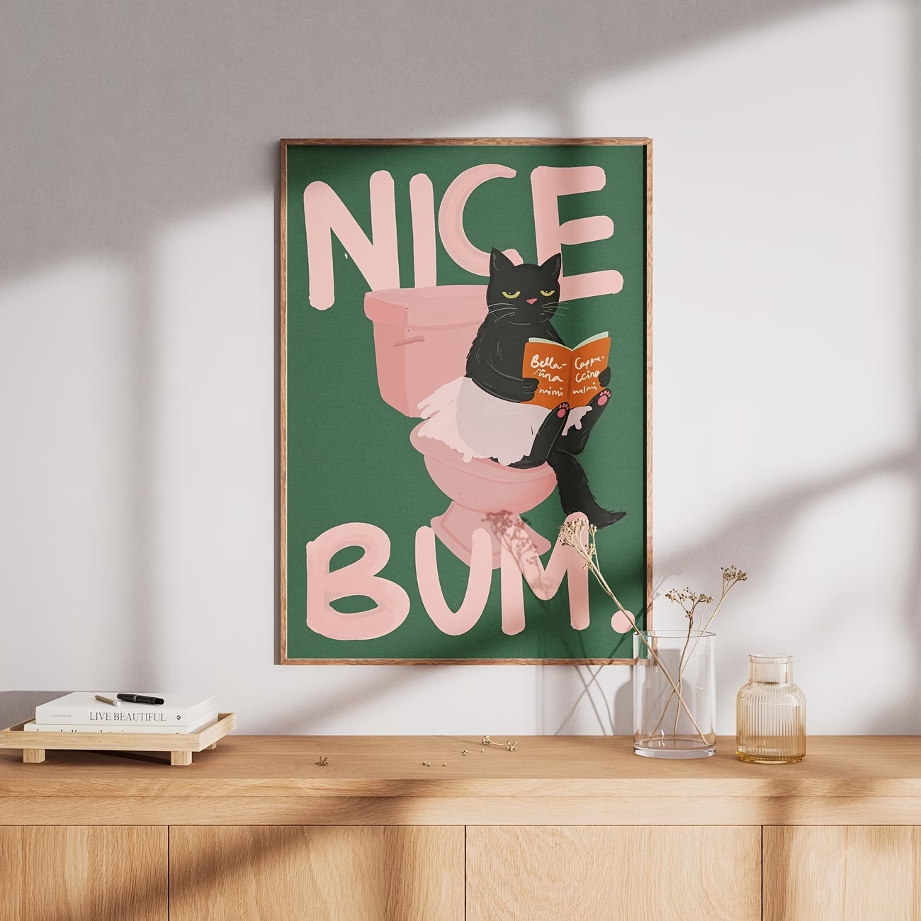 Modern Nice Bum Black Cat Wall – Home Decor Cat Bewertung und Preis