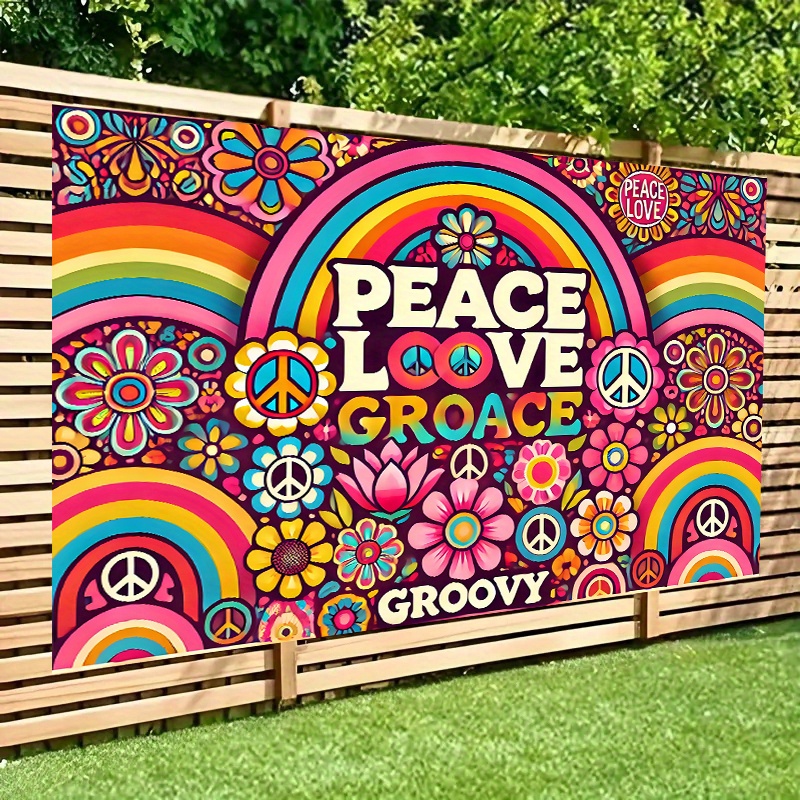 Peace Love Groovy Tapestry 60s – Home Decor Hippie Bewertung und Preis