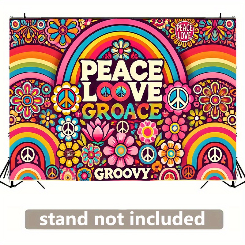 Peace Love Groovy Tapestry 60s – Home Decor Hippie Bewertung und Preis