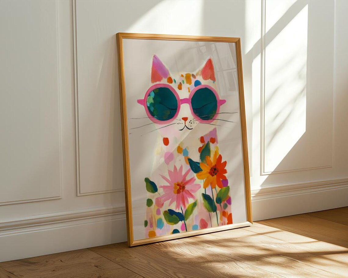 “Colorful Boho Cat Wall Art: P – Geometric Wall Art Bewertung und Preis