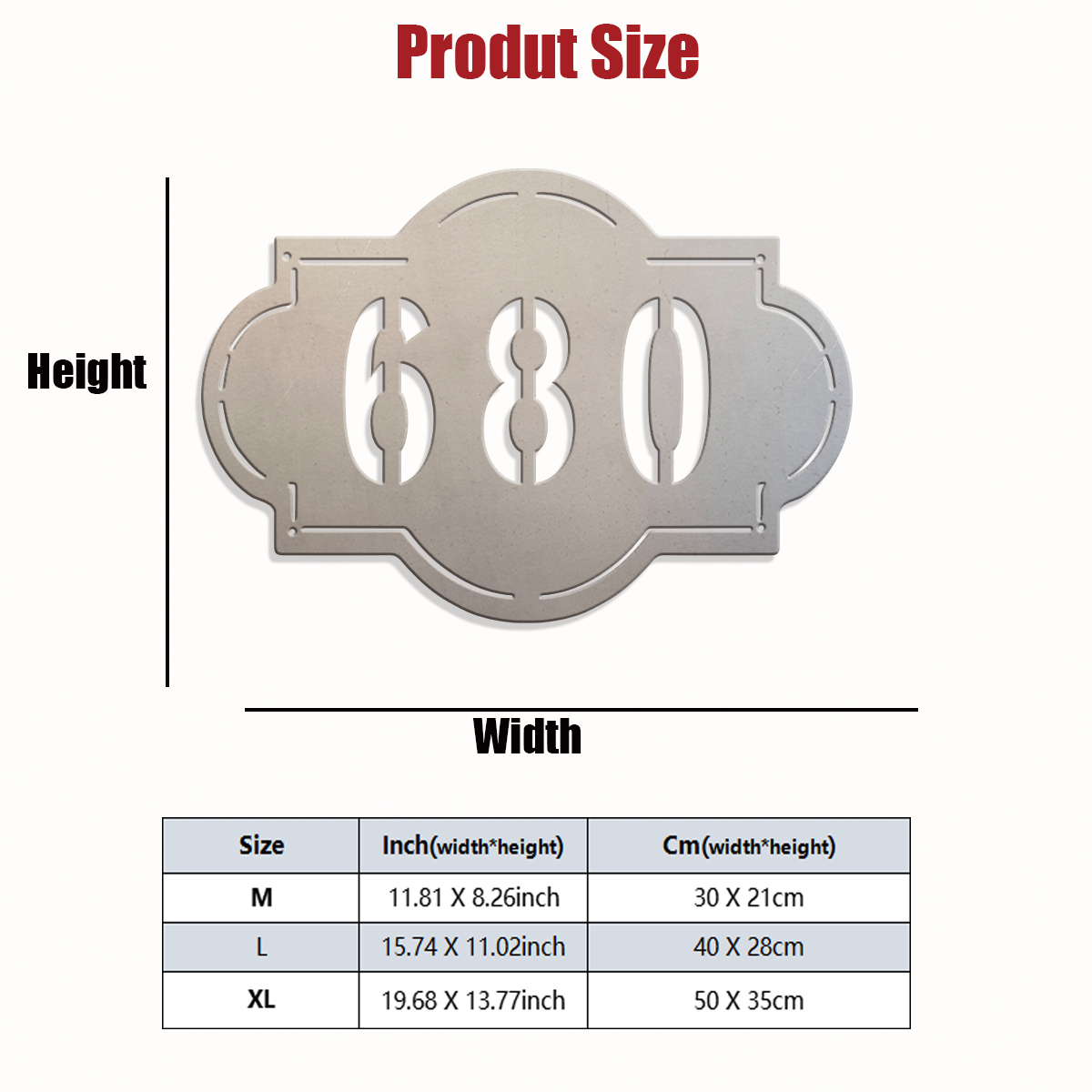 1pc Custom Number Metal Wall D – Home Decor Garden Bewertung und Preis