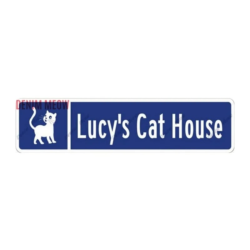 Personalized Blue Cat Sign, Cu – Home Decor Cat Bewertung und Preis