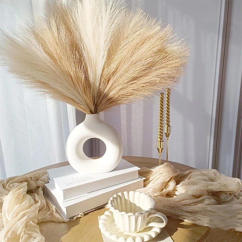 5/10Pcs 55CM Artificial Pampas – Pampas Grass Decor Bewertung und Preis