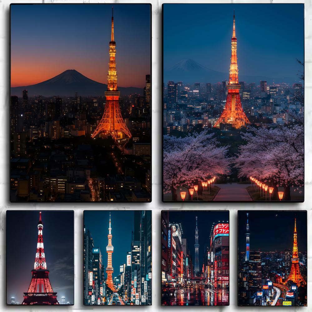 Tokyo Tower Night View Poster  – Home Decor Tokyo Bewertung und Preis