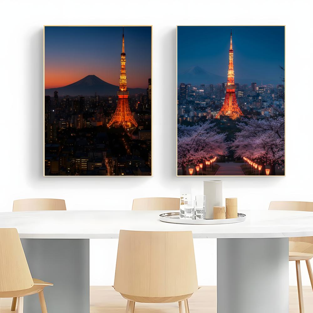 Tokyo Tower Night View Poster  – Home Decor Tokyo Bewertung und Preis