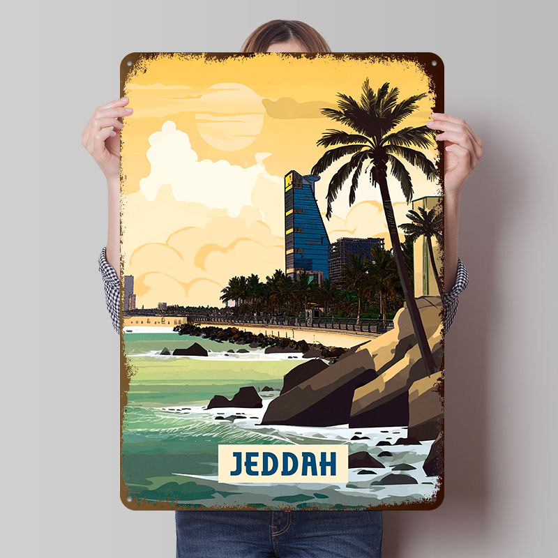 Jeddah Poster Customized Vinta – Home Decor Jeddah Bewertung und Preis