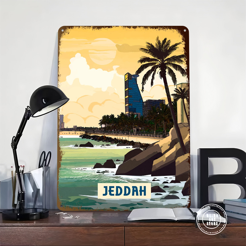 Jeddah Poster Customized Vinta – Home Decor Jeddah Bewertung und Preis