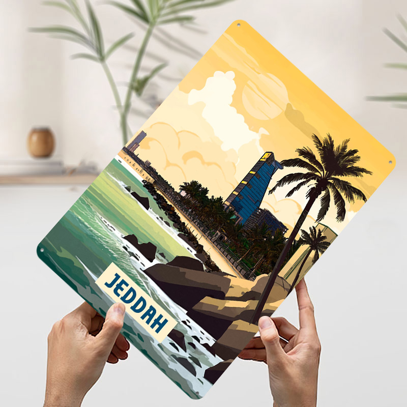 Jeddah Poster Customized Vinta – Home Decor Jeddah Bewertung und Preis