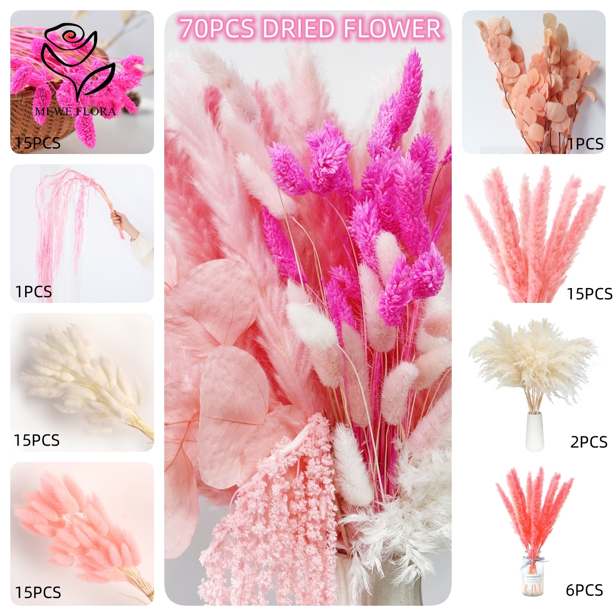 Natural Pampas Pink Dried Flow – Pampas Grass Decor Bewertung und Preis