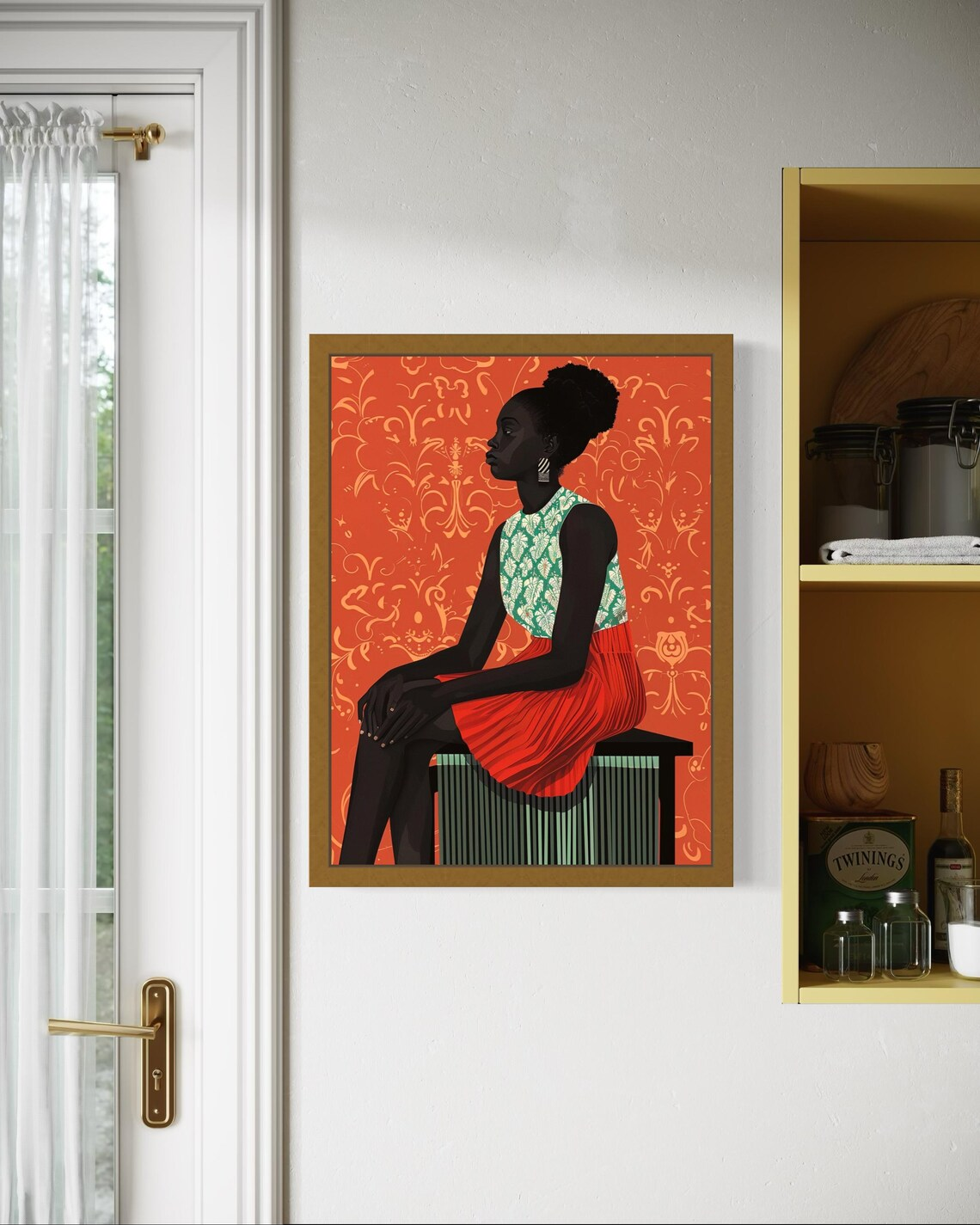 Black Woman Art, Abstract Blac – Geometric Wall Art Bewertung und Preis