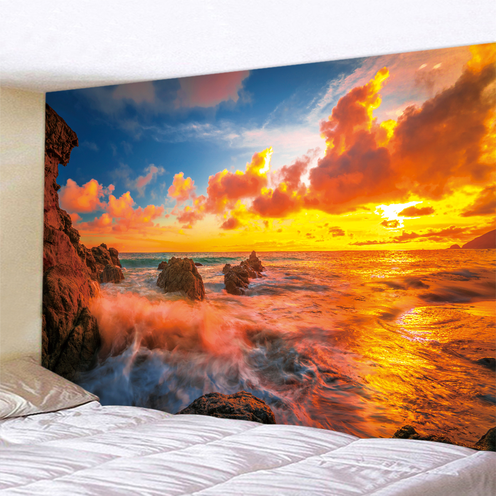 Seaside Beach Sunset Psychedel – Home Decor Hippie Bewertung und Preis