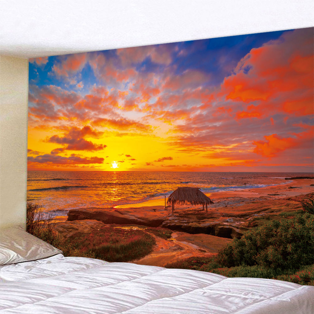Seaside Beach Sunset Psychedel – Home Decor Hippie Bewertung und Preis
