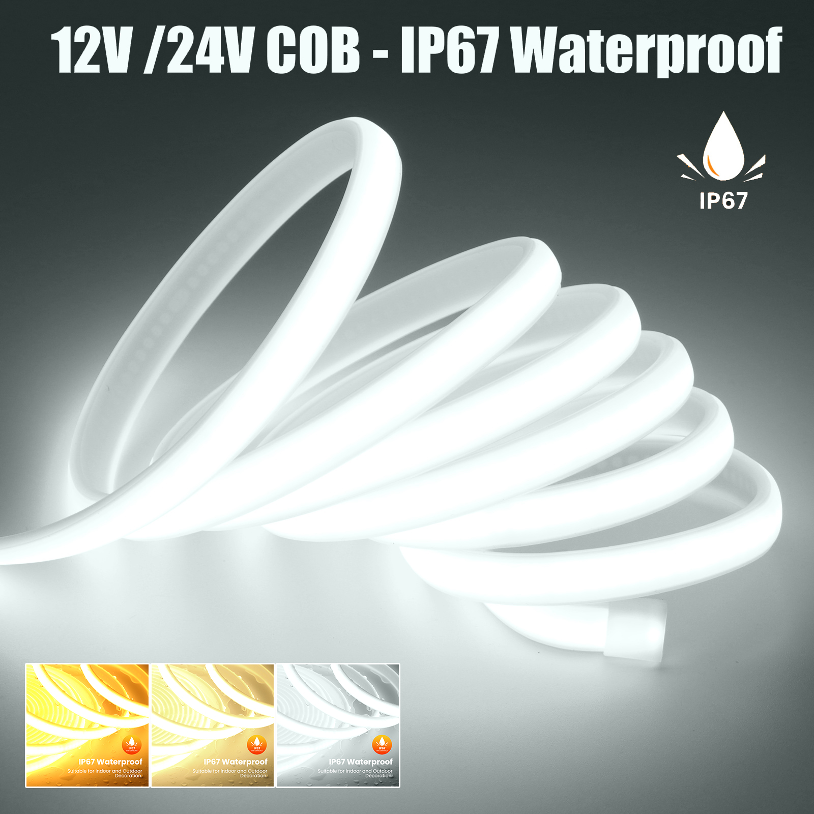 DC12V 24V COB Strip With 2PIN  – Rope Light Decoration Bewertung und Preis