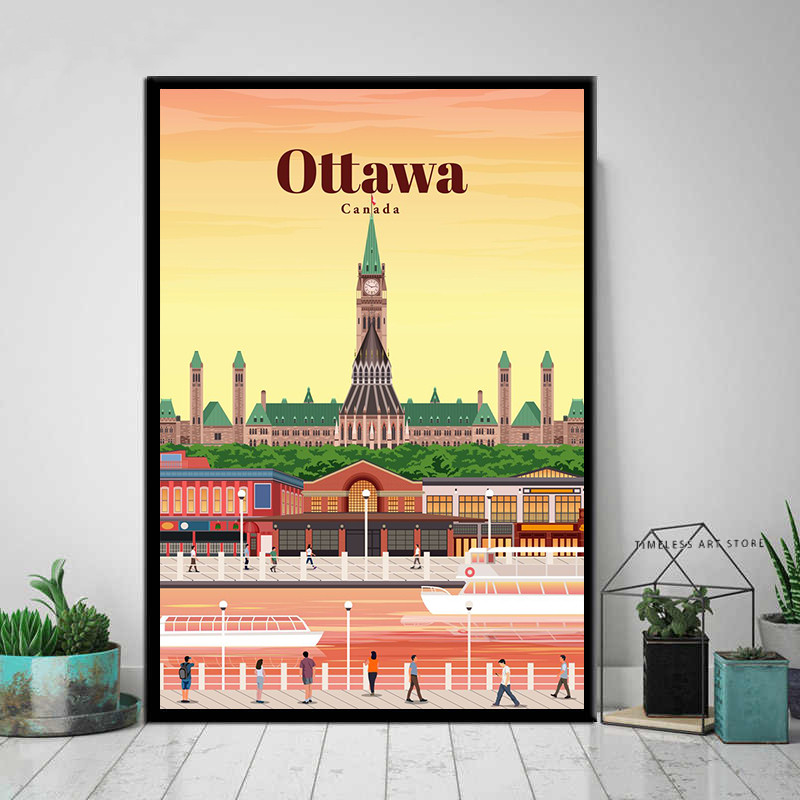 Frameless Tokyo Ottawa Prague  – Geometric Wall Art Bewertung und Preis