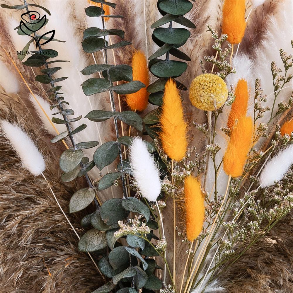 65Pcs Orange Pampas Grass Bouq – Pampas Grass Decor Bewertung und Preis