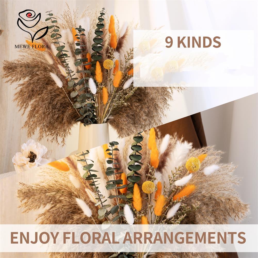 65Pcs Orange Pampas Grass Bouq – Pampas Grass Decor Bewertung und Preis