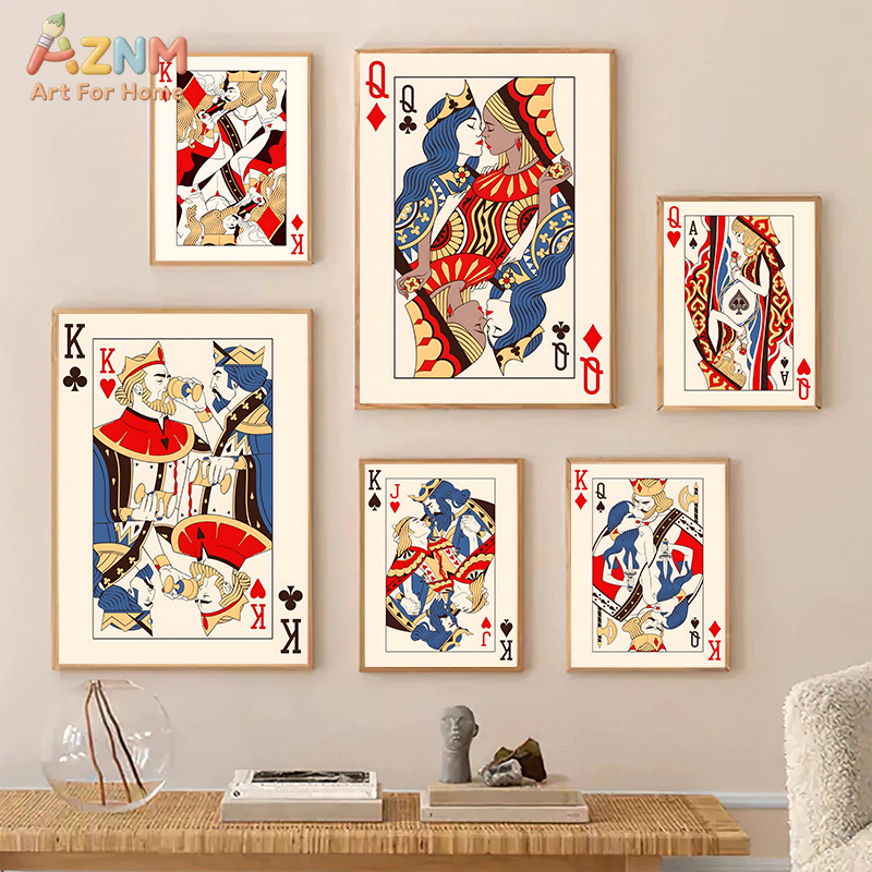 AZNM Romantic King Queen Jack  – Geometric Wall Art Bewertung und Preis