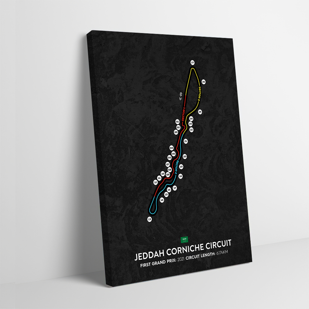 Jeddah Circuit Printing Poster – Home Decor Jeddah Bewertung und Preis