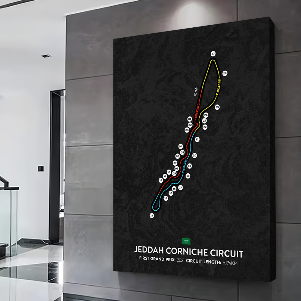 Jeddah Circuit Printing Poster – Home Decor Jeddah Bewertung und Preis