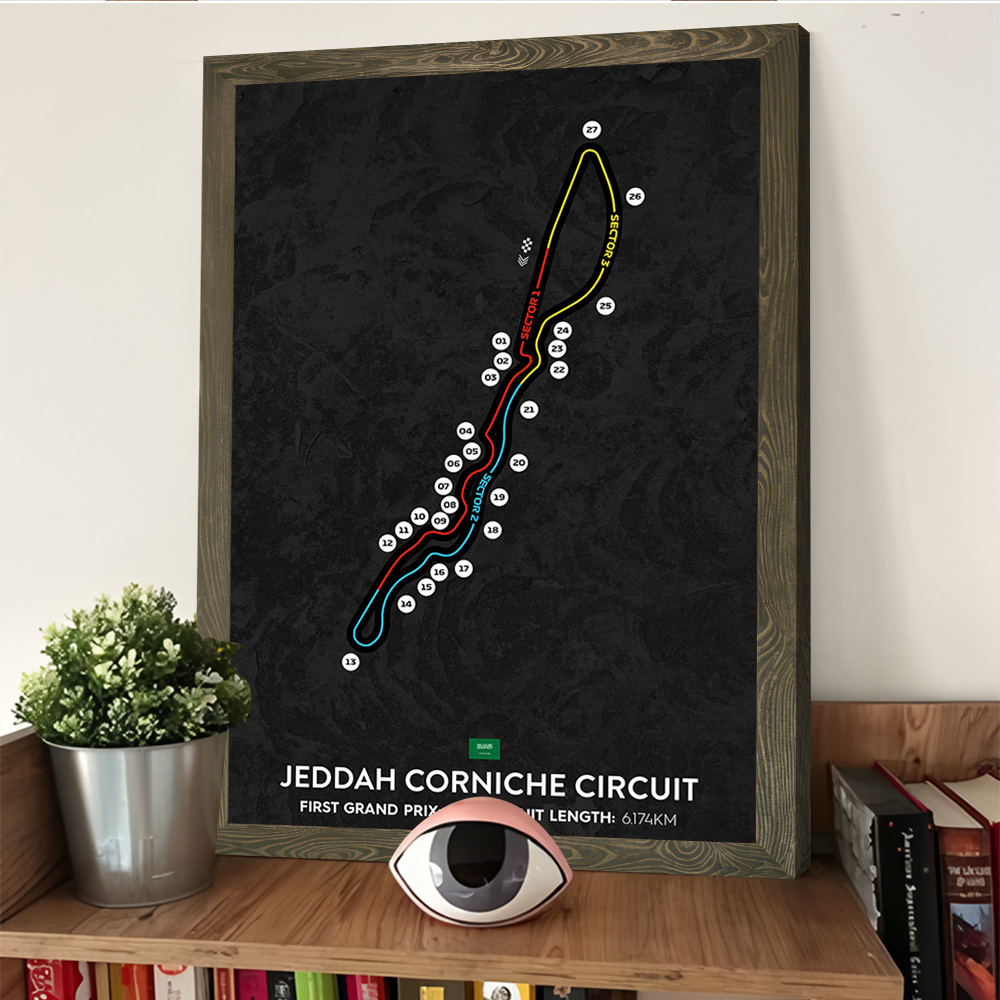 Jeddah Circuit Printing Poster – Home Decor Jeddah Bewertung und Preis