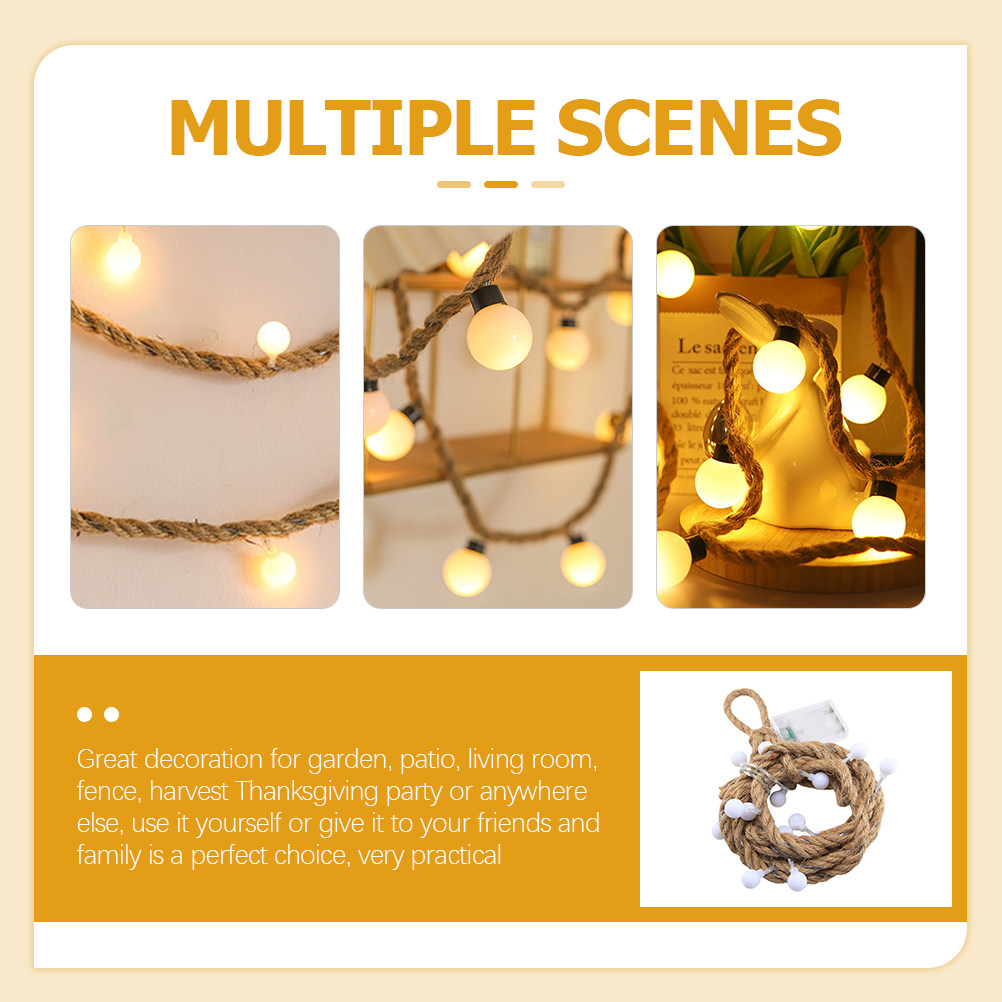 Globe Hemp Rope LED String Lig – Rope Light Decoration Bewertung und Preis