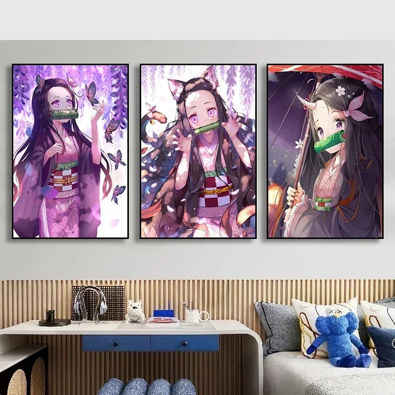 1pc frameless Demon Slayer Ani – Geometric Wall Art Bewertung und Preis