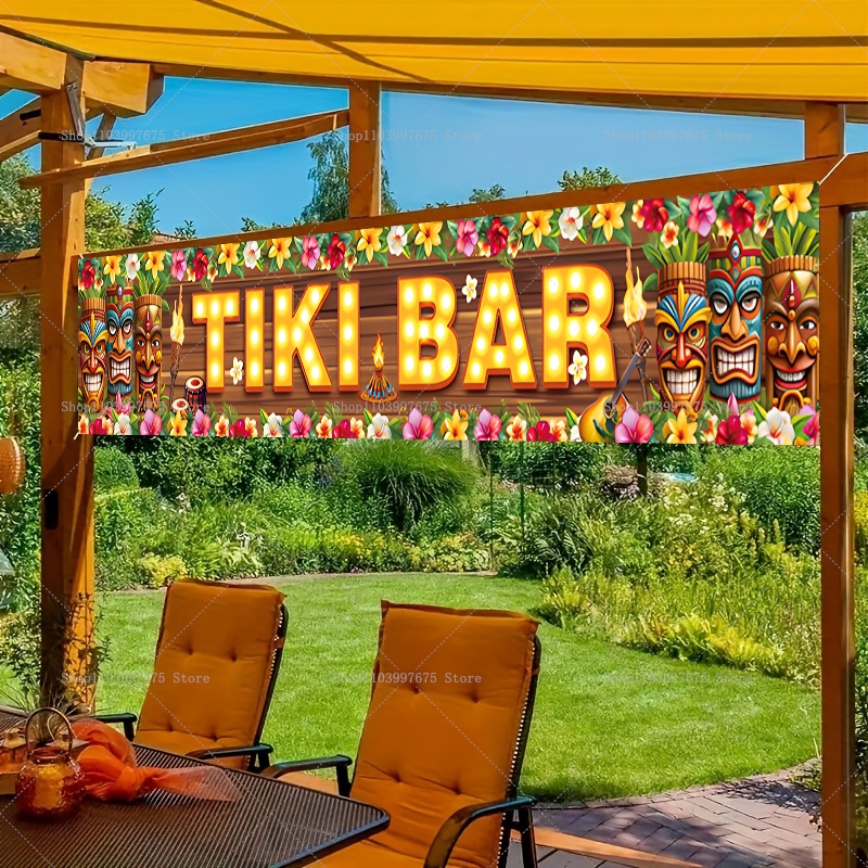 Vibrant Tiki Bar Banner Tropic – Home Decor Nearby Bewertung und Preis