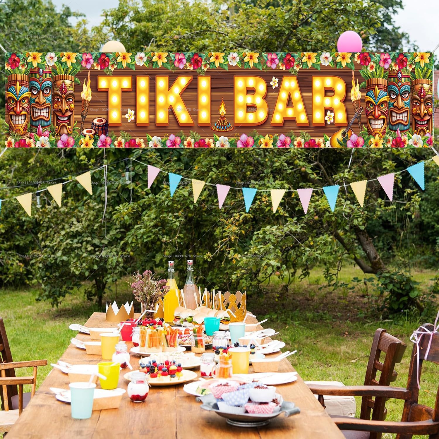 Vibrant Tiki Bar Banner Tropic – Home Decor Nearby Bewertung und Preis