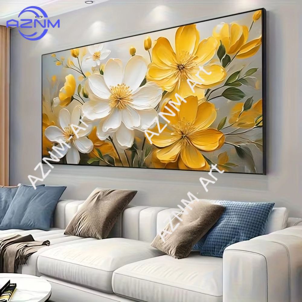1PC ，Flat White and Yellow Flo – Home Decor Yellow Bewertung und Preis