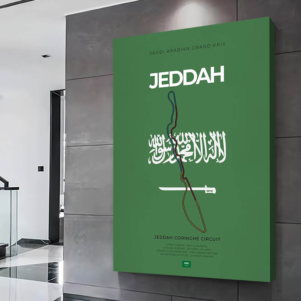 Jeddah F Racing Circuit Printi – Home Decor Jeddah Bewertung und Preis