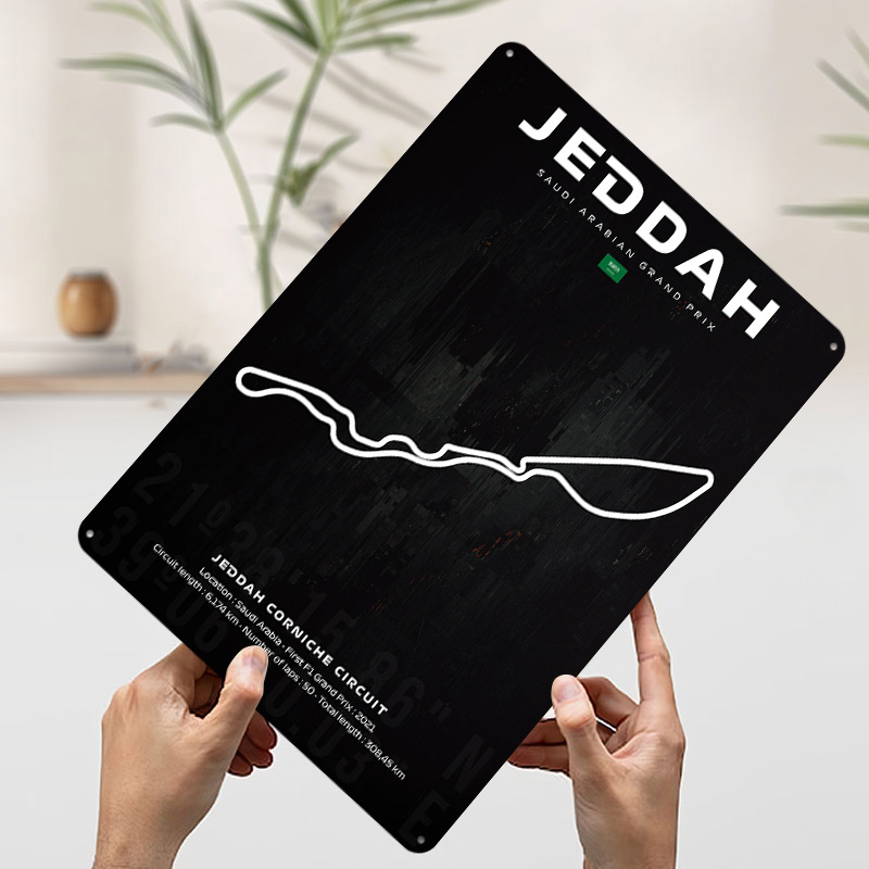 Jeddah Circuit Map Poster Cust – Home Decor Jeddah Bewertung und Preis