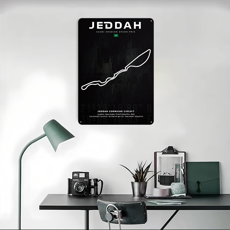 Jeddah Circuit Map Poster Cust – Home Decor Jeddah Bewertung und Preis