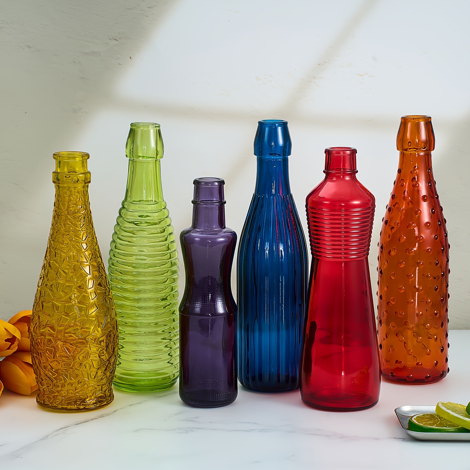 Set of 12 Vibrant Glass Bottle – Home Decor Garden Bewertung und Preis