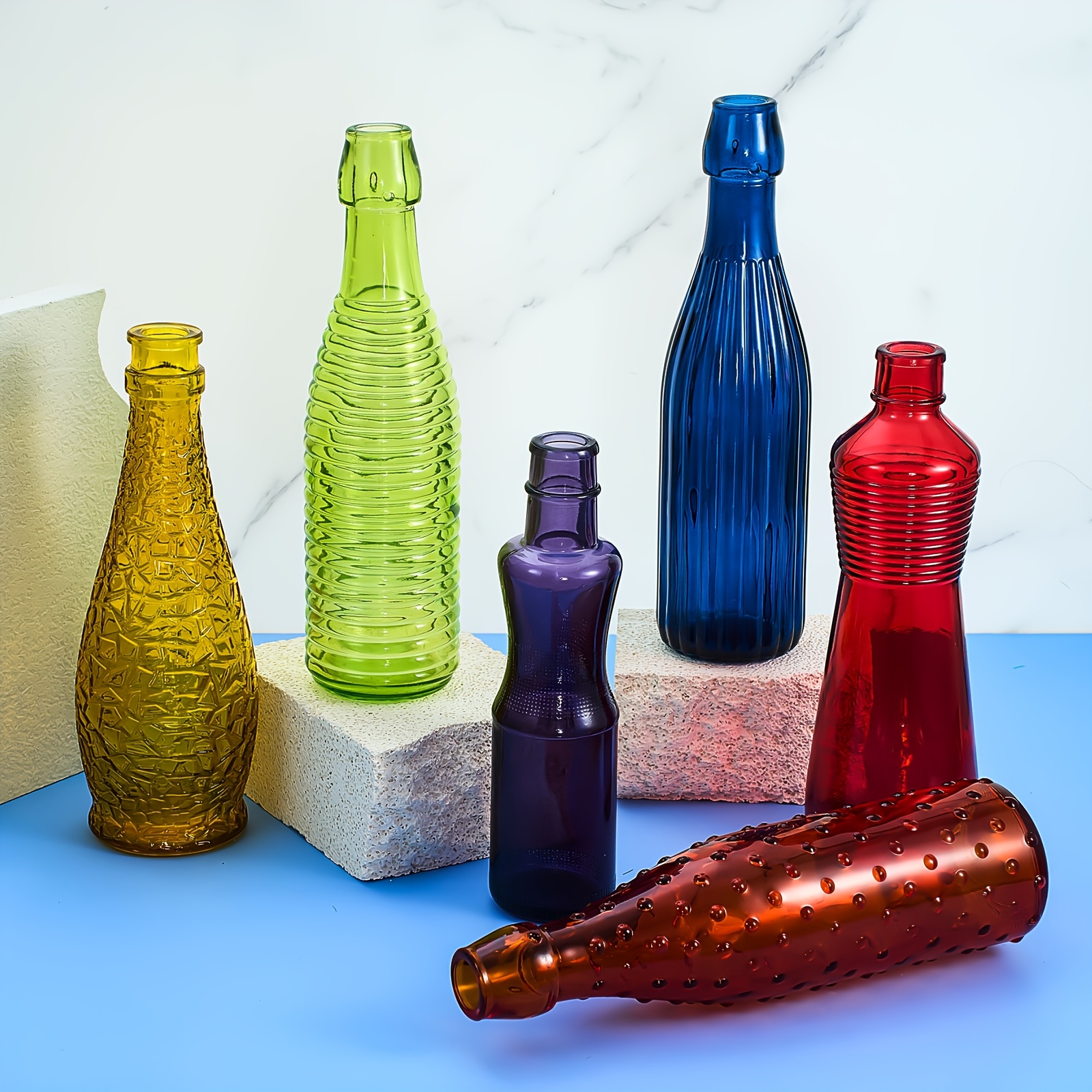 Set of 12 Vibrant Glass Bottle – Home Decor Garden Bewertung und Preis