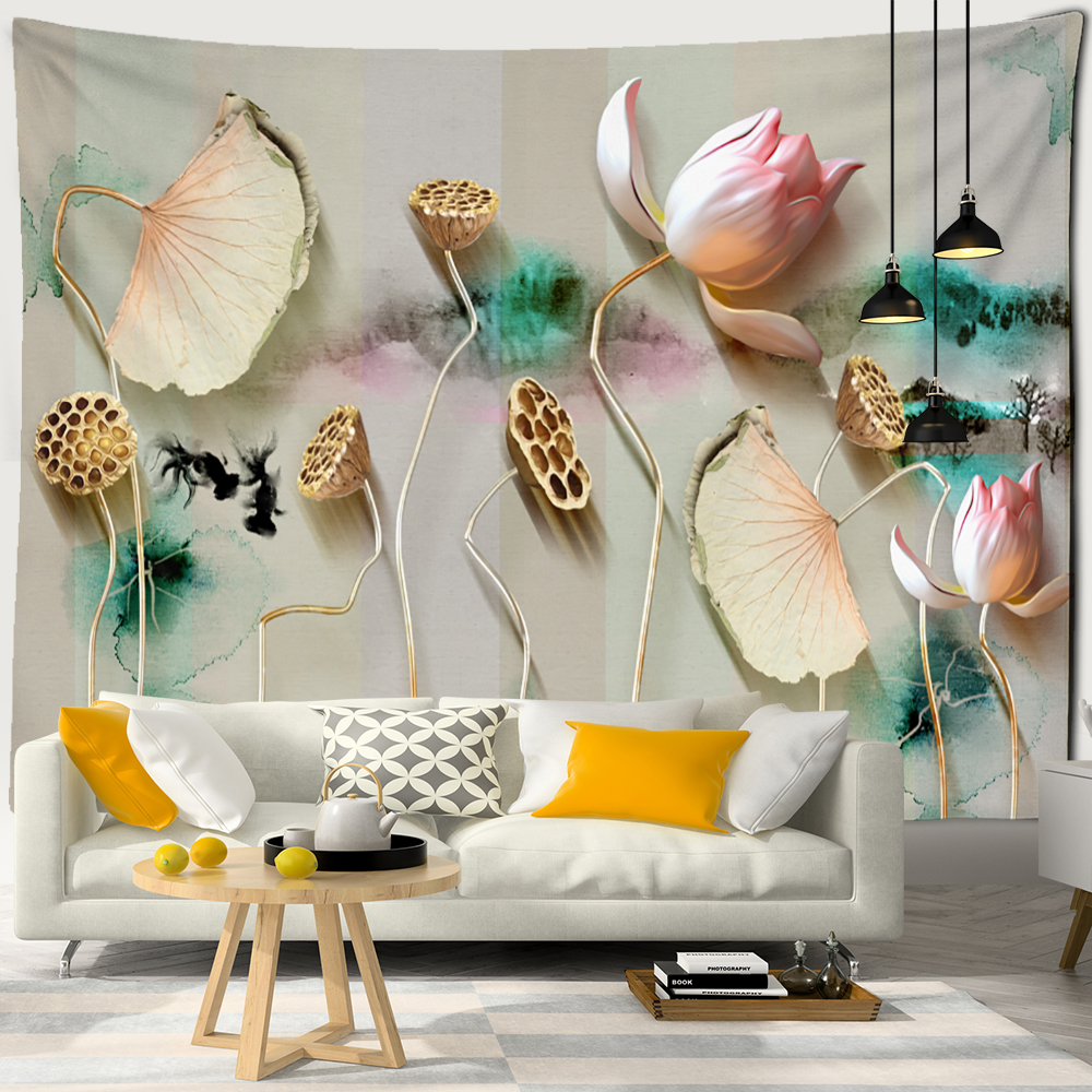 Ink Lotus Wall Hanging Tapestr – Home Decor Hippie Bewertung und Preis