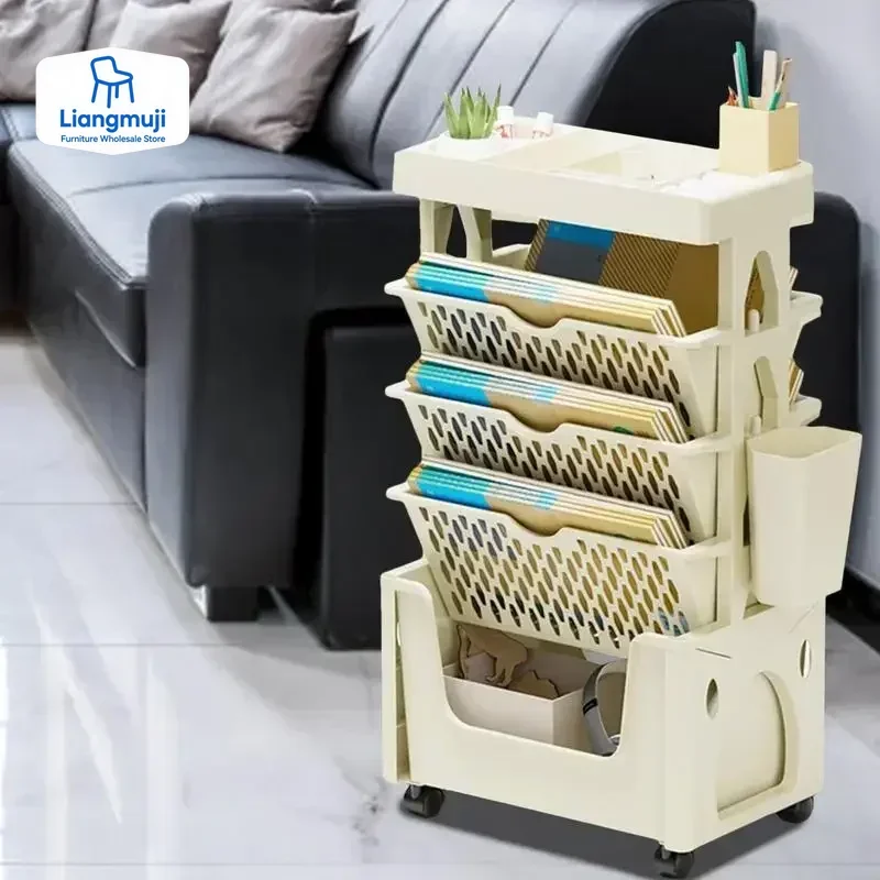5 Tier Movable Book Shelf On W – Home Decor On Wheels Bewertung und Preis